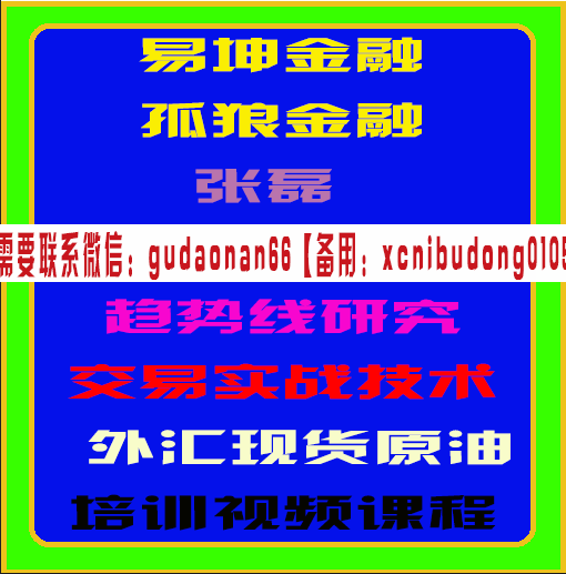 易坤金融孤狼张磊股市市场趋势线研究交易实战技术外汇原油期货培训视频