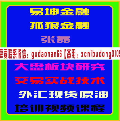 易坤金融孤狼张磊股市市场大盘板块研究论交易实战技术外汇原油期货培训视频