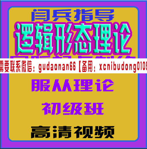 闫兵指导逻辑形态理论回踩起点制约服从理论初级班高清视频