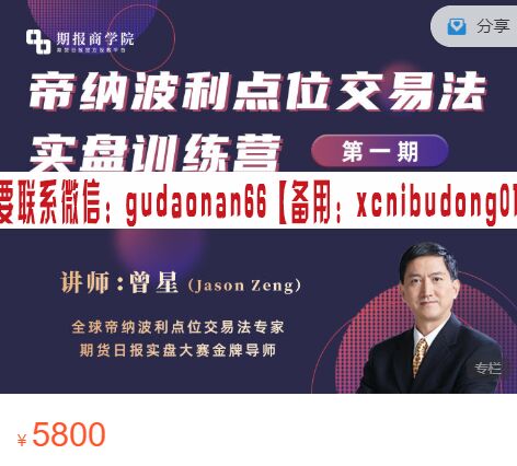 曾星 帝纳波利点位交易法实盘训练营(第一期)